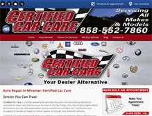 Tablet Screenshot of certifiedcarcare.net